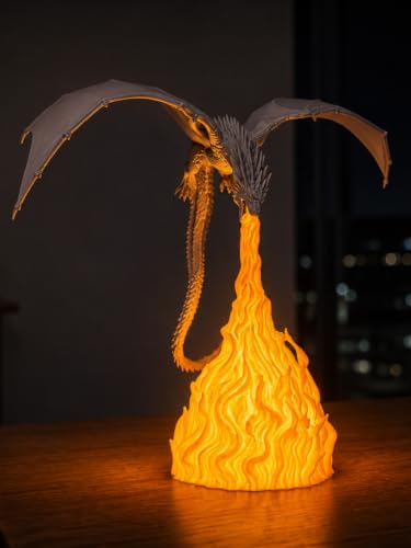 Generic Flame Breath Dragon 3D Printed LED Table Lamp - Image 6