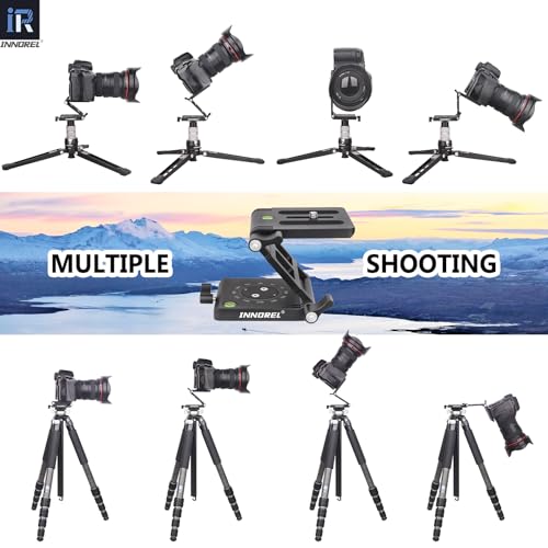 Image of INNOREL ZH7 Z Flex Tilt Tripod Head Aluminum Alloy Flexible Multiple Angles Panoramic Folding Z Type Head with Adjustment Knob for DSLR Camera Camcorder Slider Rail Load 11.0lb /5kg