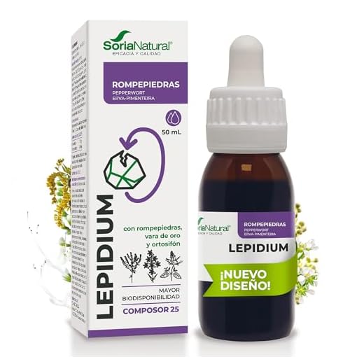 Soria Natural Composor 25 - Rompepiedras, Vara de Oro, Ciclodextrinas - Salud hepática, útil en caso de piedras y cálculos, diurético - Bote de 50ml