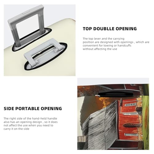 Travel Luggage Cover Fashion Suitcase Protector Barn Spandex Baggage Covers Washable Suitcase Covers Anti-Scratch Luggage Cover Protectors Fits 18-32 Inch Suitcases Medium4