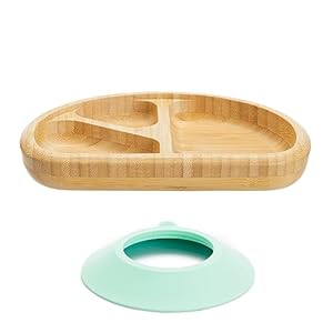 Munchkin® Bambou™ Divided Suction Plate - Eco-Friendly Bamboo Dinnerware for Babies and Toddlers Munchkin Bambou Divided Suction Plate Eco Friendly Bamboo Dinnerware for Babies and Toddlers