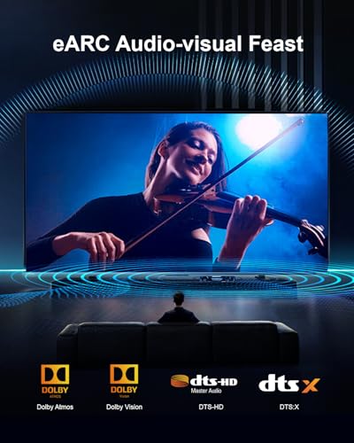 Cable HDMI 2.1 8K negro de alta velocidad con ancho de banda de 48 Gbps estable 4