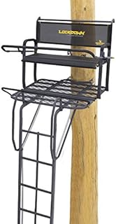 Rivers Edge Lockdown 21' 2-Man Ladder Treestand, Towering 21' Height with Flip-up TearTuff Bench Seat, Wide 42