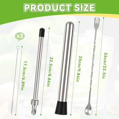 image for Ecnimb 5 Pack Straw Puncher, lemonade stand supplies kit with straw pu