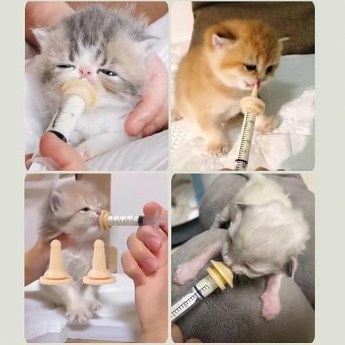 Image of 8 Pcs Injection Syringe for Feeding, Cat Feeding Tool Kit, Easy to Use Pet Care Accessories, Includes Feeding Syringe for Kittens, Puppies, Small Animals