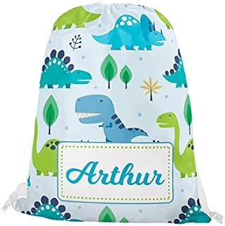 Fandango Personalised Premium Drawstring Bag Dinosaur PE Gym Kit School P.E Kids Sport Rucksack