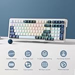 Redragon K686 PRO 98 Keys Wireless Gasket RGB Gaming Keyboard, 3-Mode Win/Mac Mechanical Keyboard w/5-Layer Noise Dampening, Dedicated Knob Control & Hot-Swap in Linear Red Switch, Blue Himmel Color - Image 2