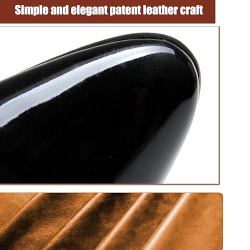 Men's Patent Leather Pointed Toe Dress Loafers, Elastic Band Low Heel Classic Luxury Tuxedo Shoes Business Formal Wedding Party Leather Shoes2