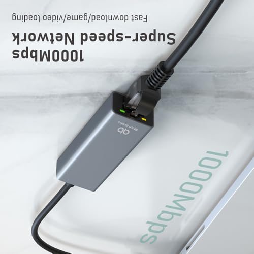 Image of USB 3.0 to LAN Ethernet Adapter | High Speed Gigabit RJ45 Network Converter | Plug & Play for Laptop, PC, MacBook