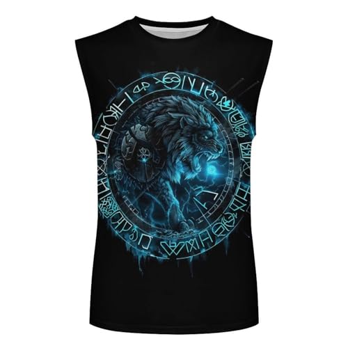 Men's Viking Shirt Sleeveless T Shirts Mens Tank Top Vacation Graphic Muscle Summer Tops4