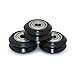BIQU Double-V Type Plastic Passive Round Wheel with Bearing Idler Pulley Gear for 3D Printer(Pack of 5pcs)