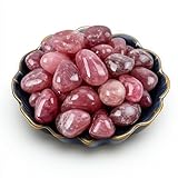 SigMntun Erdbeerquarz Trommelsteine 2.0 cm, 170 g – polierte Edelsteine, natürliche Kristalle & Heilsteine, Halbedelsteine, bunte Glückssteine für Chakra, Deko & Mineralien Set