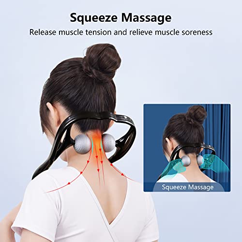 Softsense Neck Massager For Pain Relief Deep Tissue, Dual Pressure Point Neck Massager, Handheld Massager Tool Suitable Legs, Waist, Neck And Shoulder Relaxer (Black) #TOP1