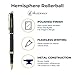 Dayspring Pens Personalized Waterman Pen | Engraved Waterman Hemisphere Black with Gold Trim Rollerball Gift Pen - Custom Engraved Personalized Gift for Friends and Family