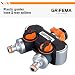 Distributeur D'arrosage 4 Voies – Diviseur De Robinet Avec Vannes Individuelles – Filetage G3/4 Et G1/2 – Vert - 3