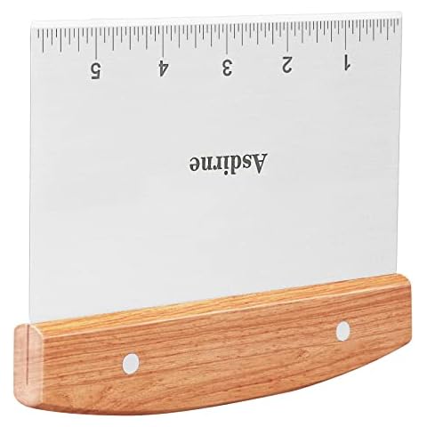 Asdirne Cortador de Masa de Acero Inoxidable con Mango de Madera, 15 CM Cover