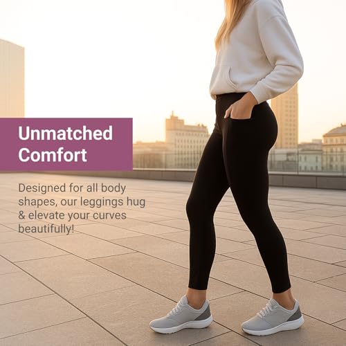 Image of SATINA High Waisted Leggings for Women - Comfortable and Stretchy in Versatile Sizes and Colors