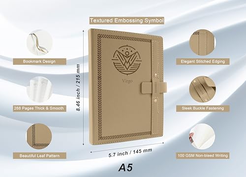Carnet de notes Vierge Zodiac ligné format A5 pour affaires