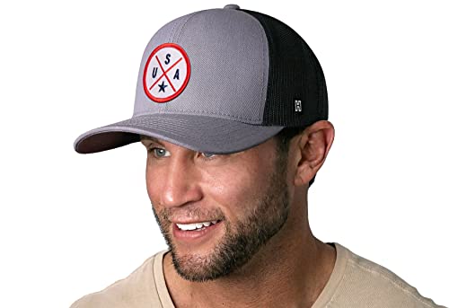 Image of HAKA State City Trucker Hat for Men & Women, Adjustable Baseball Hat, Mesh Snapback, Sturdy Outdoor Black Golf Hat