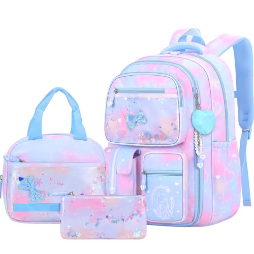 Amythe Ensemble de Sac à Dos Fille Primaire 3 Pièce,...