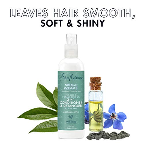 Sheamoisture 2In1 Conditioner And Detangler Leave-In Conditioner For Wig Tea Tree And Borage Seed Oil Paraben Free Conditioner 8 Oz #TOP6