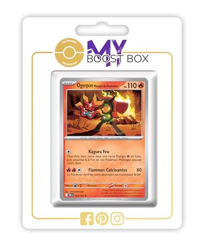 Ogerpon Masque du Fourneau 044/182 Reverse - Myboost X Écarlate et Violet 10 Rivalités Destinées - Coffret de 10 Cartes Pokémon Françaises – vue 2
