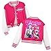 K Pop Girls Kpop Christmas Jackets Cute Cartoon Graphic Baseball Coats Kids Fall Fashion Button Long Sleeve Sweatshirts（2-Hot Pink,8Years