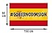 JOVAL -Bandera Grande de España en protesta (150 x 90cm) - Satén....