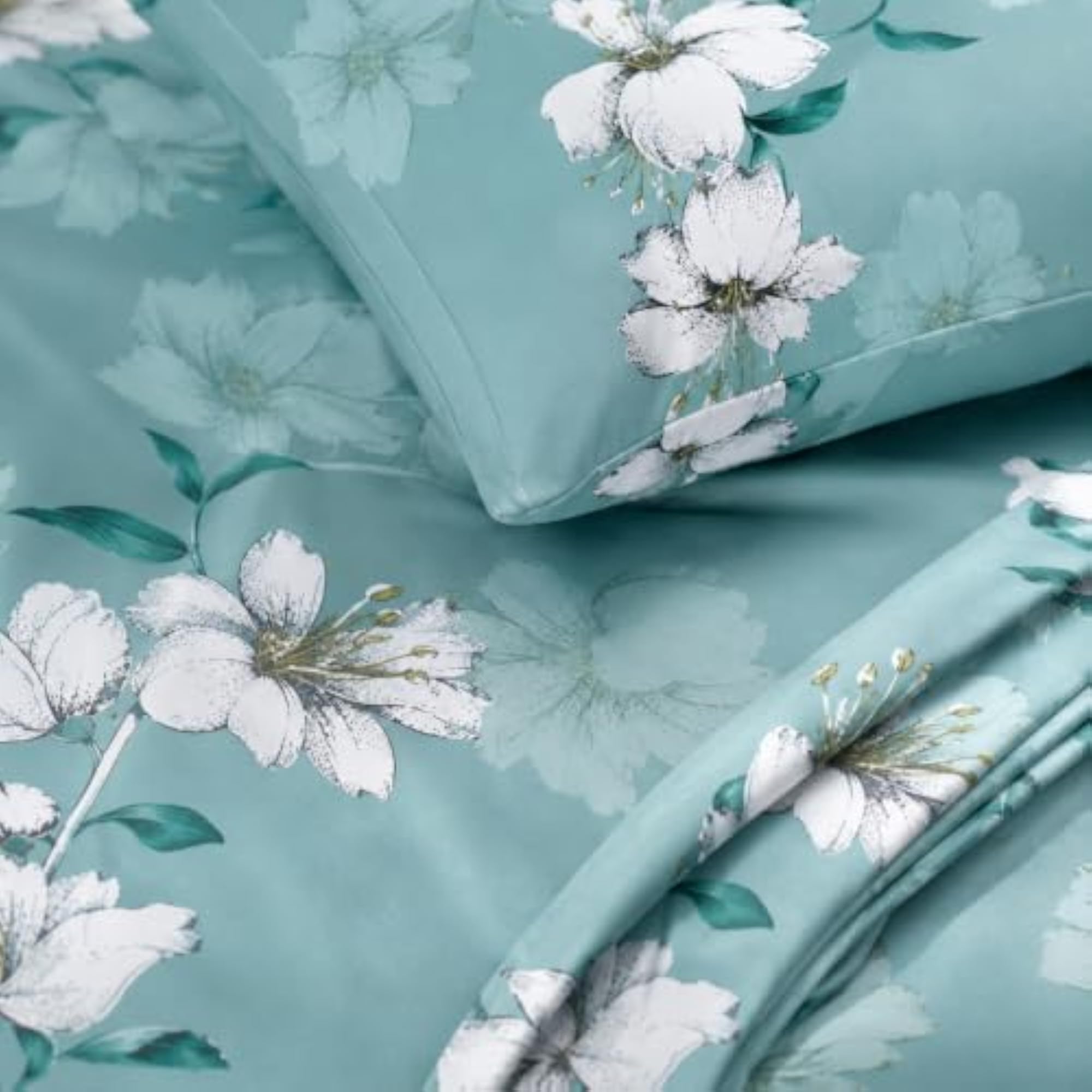 Kozy Cotton Double Bedsheet with Pillow Covers, Printed Design