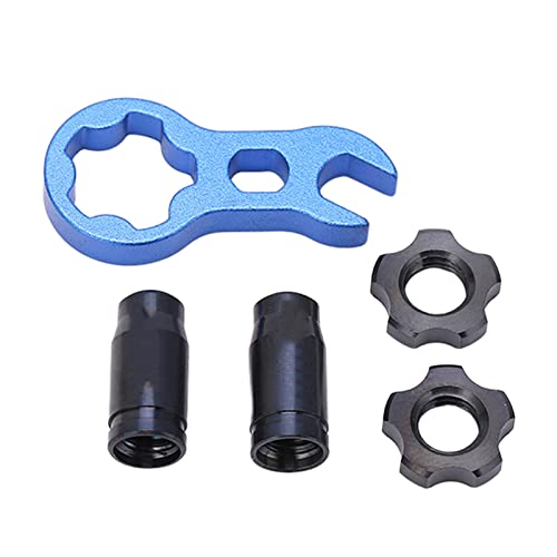 Set de 7 tapas de válvula para bicicleta de aleación de titanio Mavaol, color negro miniatura 6