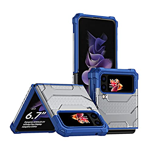 Coque Samsung Z Flip 3 antichoc et anti-dérapante bleue
