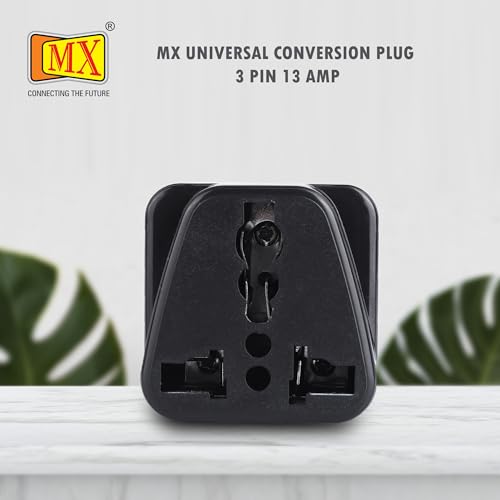 Image of MX India to UK Travel Adapter - Type G Plug Converter for Laptops, Cameras, Chargers & Devices - Compatible with UAE, Hong Kong, Dubai - Pack of 2