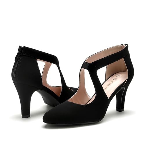 WuORWu Women's Closed Toe Pumps2