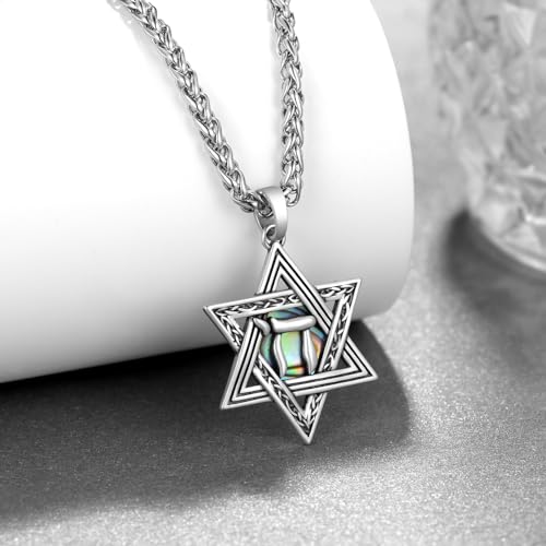 Star of David Necklace 925 Sterling Silver Jewish Star Necklace Jewish Gifts for Men Women2
