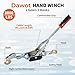 Dawot Come Along Winch 4T/8800lbs Come Along Ratchet Tool with 2 Gears 2 Hooks Hand Winch with 9.8ft Steel Cable Automotive Hoist Winch Puller for Construction, Automotive Farm Work