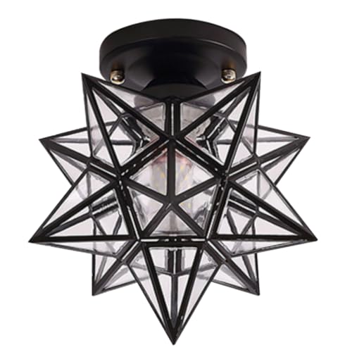 Lumières noires de suspension et plafonnier transparent Mount Star pour luminaire de chambre