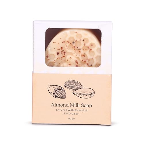 Image of Almond Milk Soap Bar for Cleansing | Creamy Bath Soap for Dry & Sensitive Care | Helps Cleanse, Support Soft Texture & Maintain Moisture | Daily Bathing Bars for Smooth & Nourished Skin