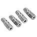 4Pcs Compression Tube Fitting, Stainless Steel Double Ferrule Adapter, 304 Stainless Steel Quick - Screw Design for Water Air Oil Pipes, Industrial Grade Leak - Proof Tube Connecto (F4/F6)