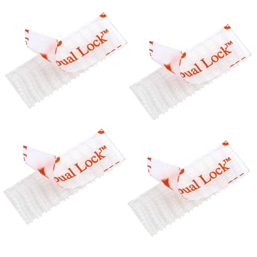 Tangyinrd EZ Pass/IPass/IZoom/SunPass Dual Lock Adhesive Strips 4 PCS (2 Sets), EZ Pass/I-Pass/Toll Tag Tape Mounting kit,Peel and Stick Adhesive Strips Dual Lock Tape