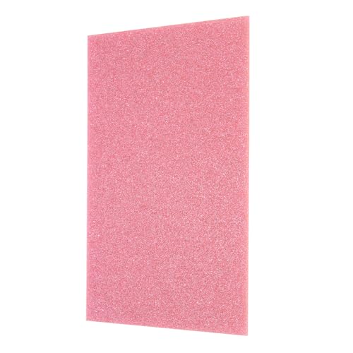 Image of MECCANIXITY 1 Pcs Pink Glitter Acrylic Sheets 1 /8 inch Thickness 12 inch x 8 inch Glossy PMMA Fluorescent Plastic Sheets Extruded Translucent Blanks for DIY Art Crafting Laser Cutting & Engraving