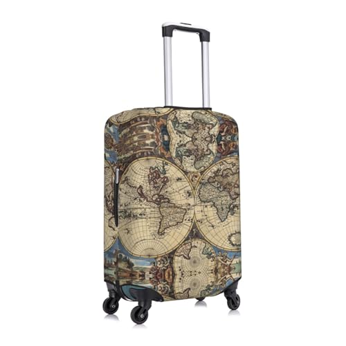 Ancient Map World Globe Print Luggage Suitcase Cover Protector Luggage Washable Covers With Concealed Zipper3