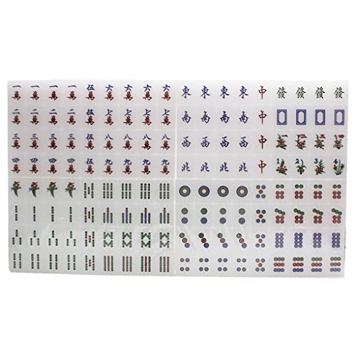 Chinese Mahjong Suet White Household 36mm 144 Tiles Acrylic miniatura 4