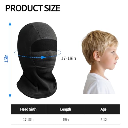 Pukavt 1-3 Pack Kids Balaclava Ski Mask for Boys and Girls, UV Protection Windproof Scarf for Winter Snowboard Cycling4