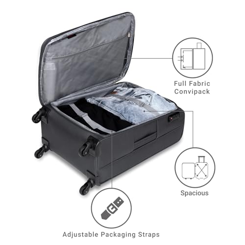 Image of VIP Verona - S03 Set of 3 (Cabin+Medium+Large) Trolley Bag, Cm | TSA | 2 Wheels | 3 Year International Warranty | Grey & Three Blue Skybags Duffle Bags