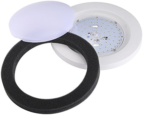 CLOUDY BAY 12-inch LED Flush Mount Ceiling Light,3000K Warm White,Dimmable 17W 1100lm -120W Incandescent Equivalent,White Finish