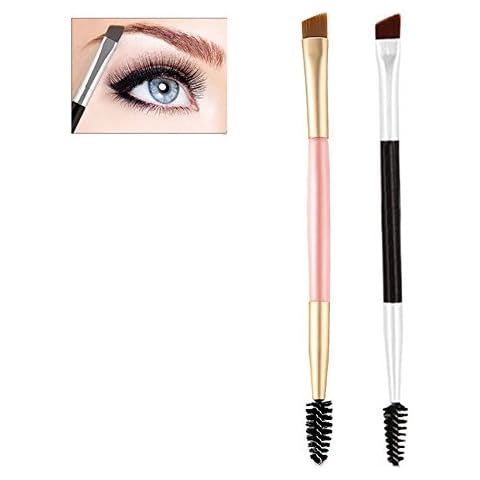 Double Ended Eyebrow Brushes Comb Set Eyebrow Makeup Kit Eyebrow Brush Comb Design Allows for Precision Application of Brow Powders, Waxes and Gels and Evenly Blends Product (2 Pack) Cover