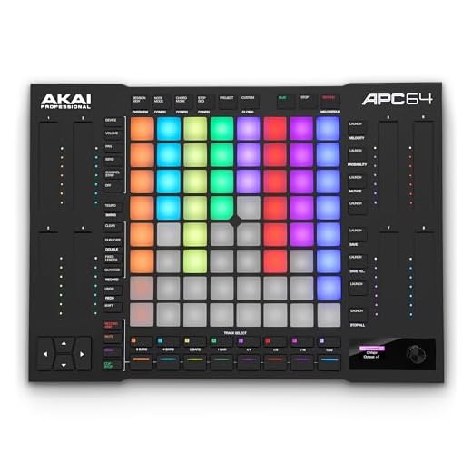 Akai Professional APC64 Controlador MIDI Ableton con 8 cintas táctiles, secuenciador por pasos, 64 pads RGB sensibles, CV Gates, E/S MIDI, USB-C