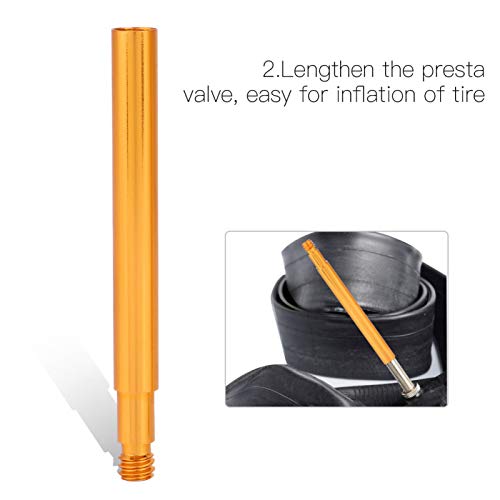 Image of Alomejor 60mm Tyre Valve Extender Bike Presta Valve Extender Inner Tyre Valves Accessory 2 Packs