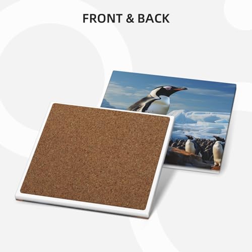 Dessous de verre absorbant en céramique lot de 4 pour table - 4