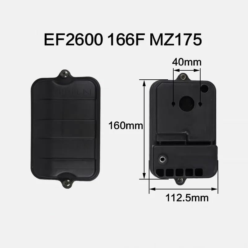Caja de filtro de aire EF2600, conjunto de respiradero para motor de gasolina de 4 tiempos MZ175 166F 2600, piezas del generador EF2600, 1 Juego Piezas de jardín